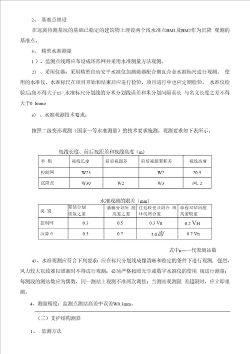 基坑监测方案