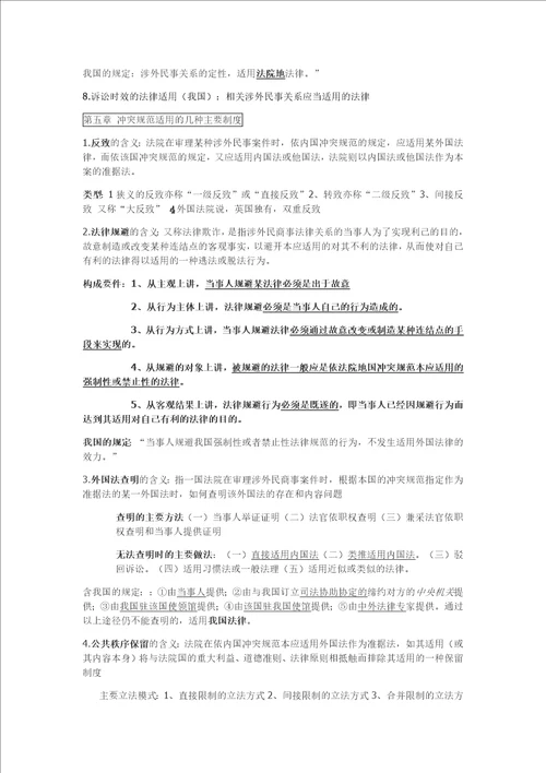 国际私法的提纲