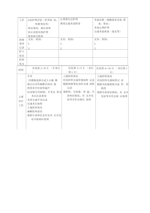 主动脉瓣病变人工机械瓣置换术临床路径表单.docx