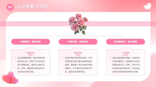 粉色插画风520爱的告白商场营销策划PPT模板