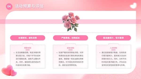 粉色插画风520爱的告白商场营销策划PPT模板