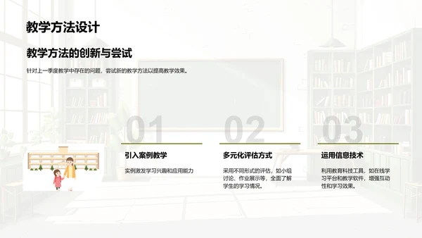 季度教学总结报告PPT模板