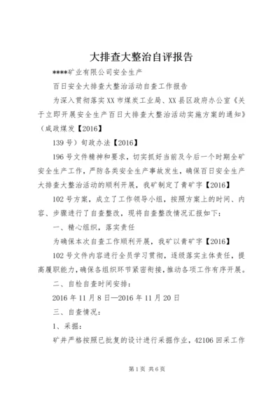 大排查大整治自评报告.docx