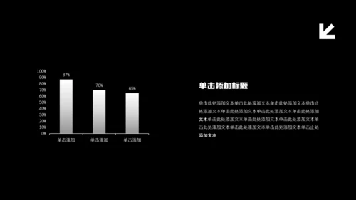 深黑色简约风年中述职PPT模板