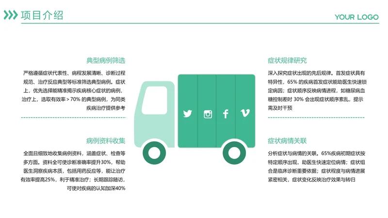 商务风含插图PPT矩阵