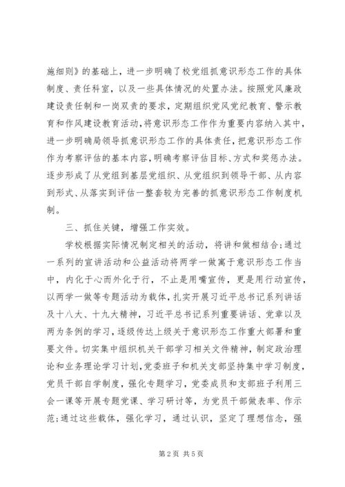 学校意识形态党支部工作汇报.docx