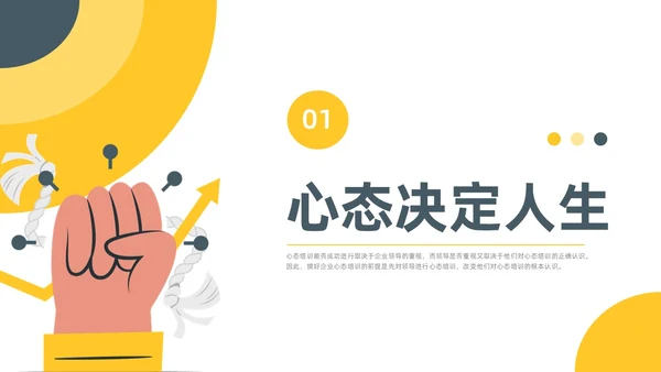 黄色水彩插画员工的十大心态企业培训PPT课件人际交往