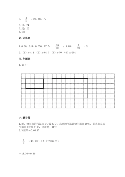 六年级下册数学期末测试卷及参考答案【研优卷】.docx