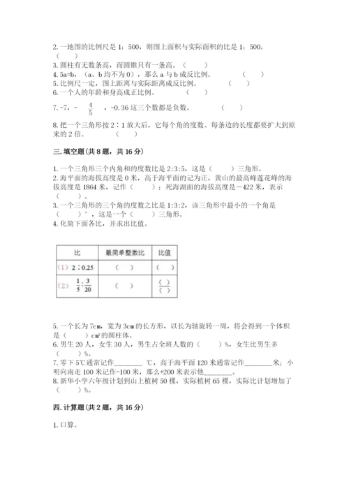 人教版六年级下册数学期末测试卷【模拟题】.docx
