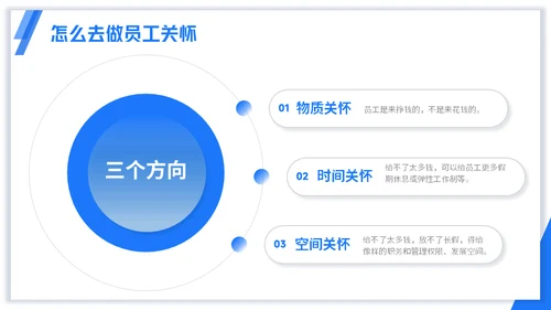 浅蓝版公司员工关怀管理培训通用PPT模板
