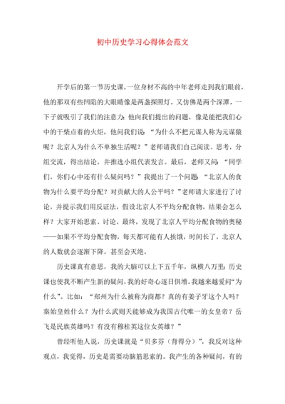 初中历史学习心得体会范文.docx