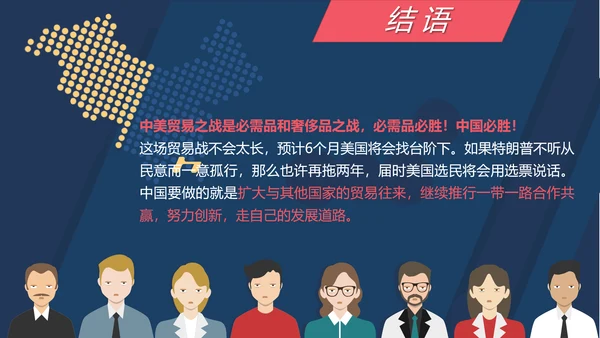 大国崛起中美贸易PPT模板
