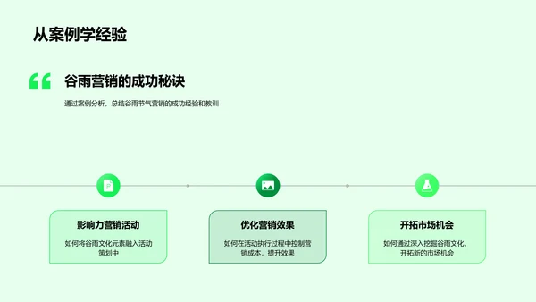 谷雨营销策略分享PPT模板