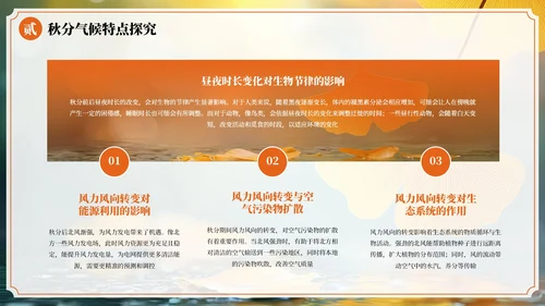 橙色中国风二十四节气秋分节气PPT模板