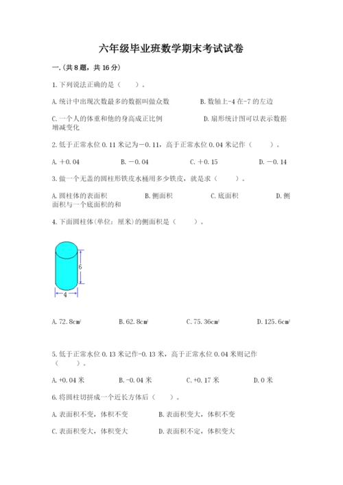 六年级毕业班数学期末考试试卷附参考答案（能力提升）.docx