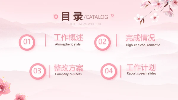 粉色唯美相约春天春季旅游相册PPT