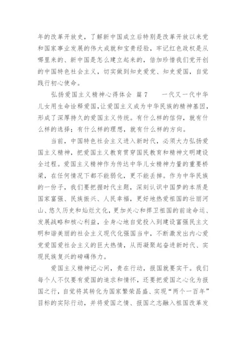 弘扬爱国主义精神心得体会.docx