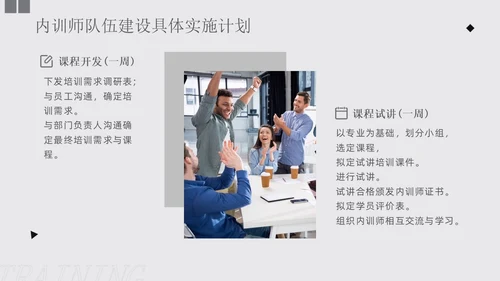 灰色商务形状风如何打造内训师团队