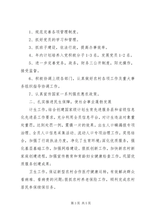 村级XX年度工作计划.docx