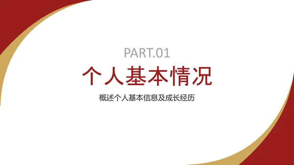 红色简约风奖学金申请答辩PPT