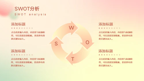 弥散光清新年终工作总结通用PPT模版