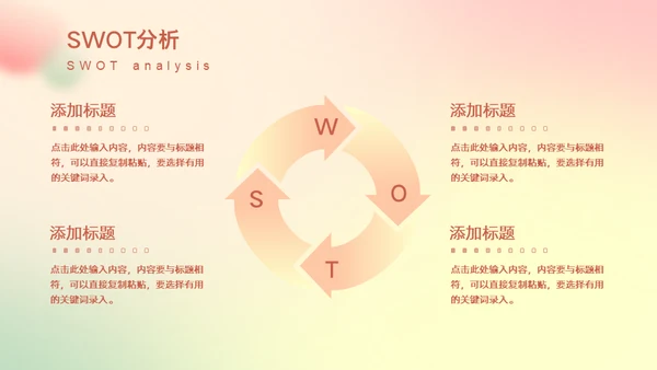 弥散光清新年终工作总结通用PPT模版