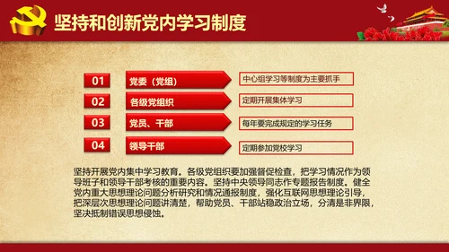 解读学习新党内政治生活若干准则PPT模板