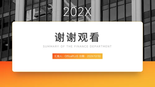 橙色简洁学习汇报PPT模板