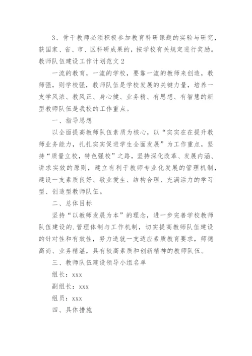 教师队伍建设工作计划.docx