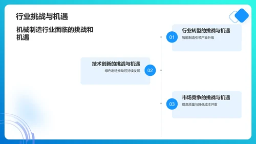 蓝色科技风机械制造行业通用PPT模板