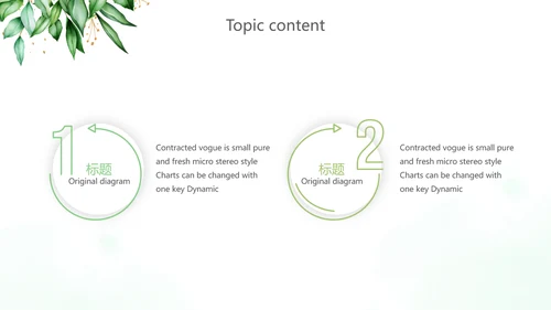 绿色小清新述职报告动态PPT模板