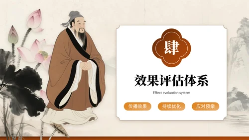 深棕色系关于孔子诞辰文化宣传主题PPT模板