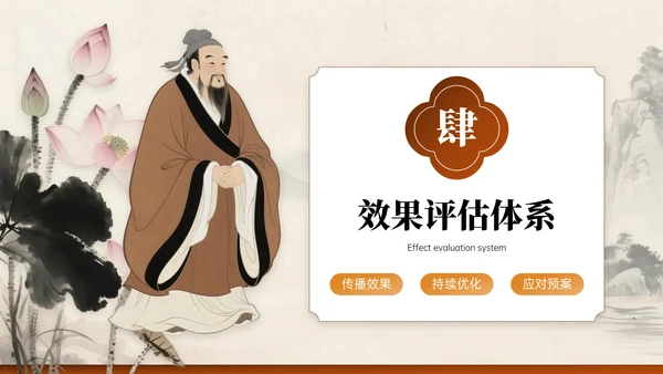 深棕色系关于孔子诞辰文化宣传主题PPT模板