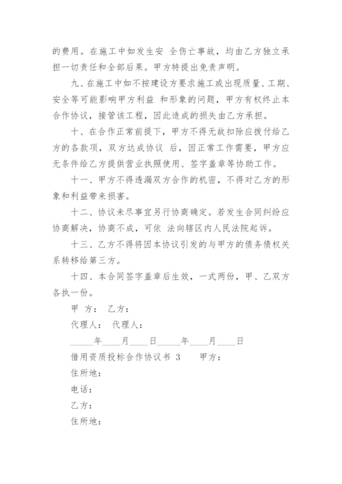 借用资质投标合作协议书.docx