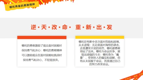 哪吒精神介绍通用PPT模板