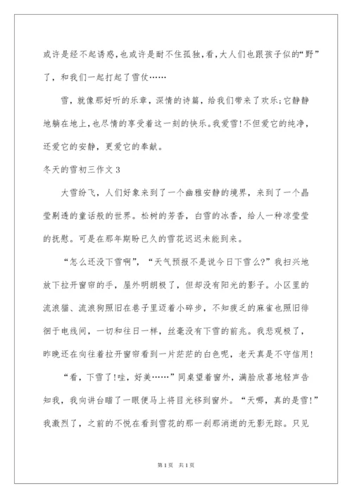 2022冬天的雪初三作文.docx