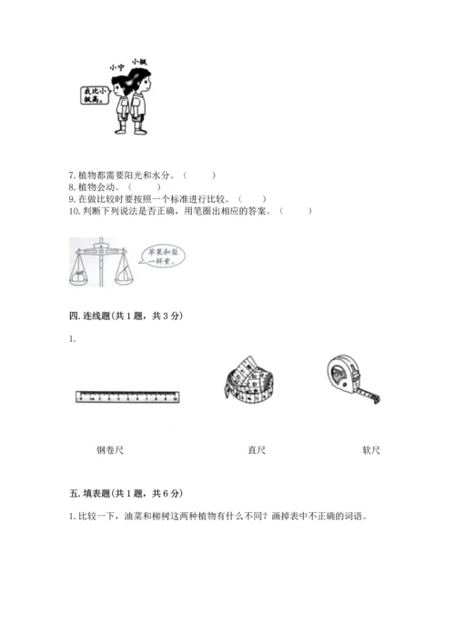 教科版一年级上册科学期末测试卷附参考答案【培优b卷】.docx