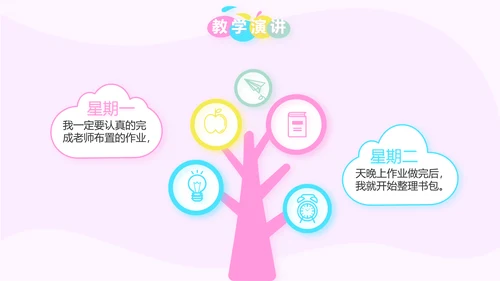粉色卡通可爱小升初个人简历自我介绍动态PPT