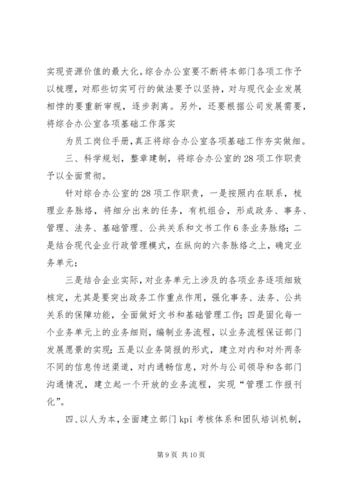 办公室综合主任竞职演讲.docx