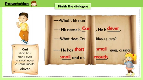 Unit 2 She looks cute .Lesson 7-8课件(共23张PPT)