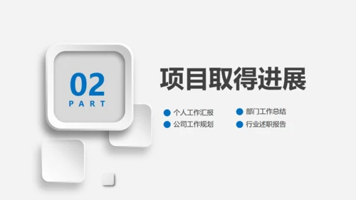 微立体个人月度工作总结通用PPT母版