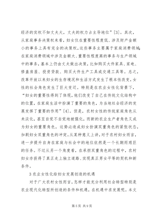 农村妇女发展机遇综述.docx