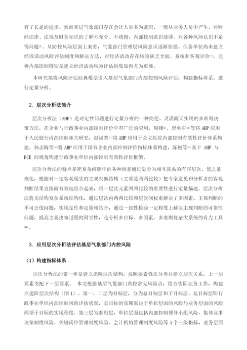 基于AHP法的基层气象部门内部控制风险评估.docx