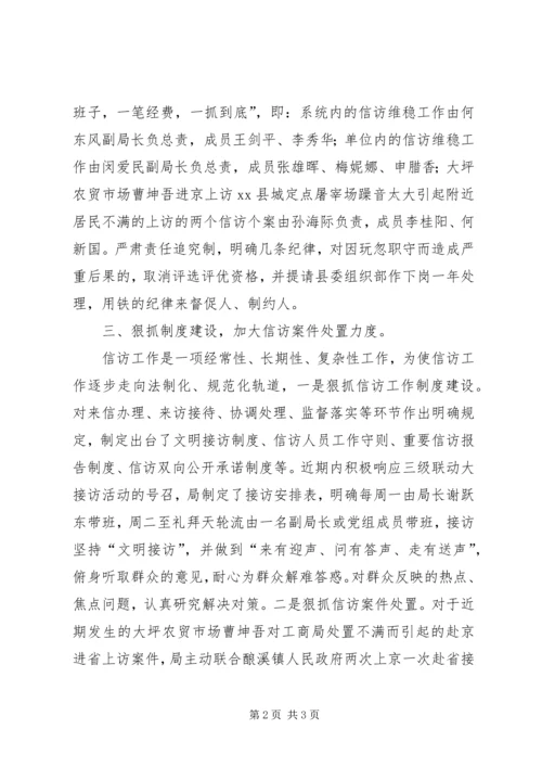 商务局信访稳定工作情况汇报.docx