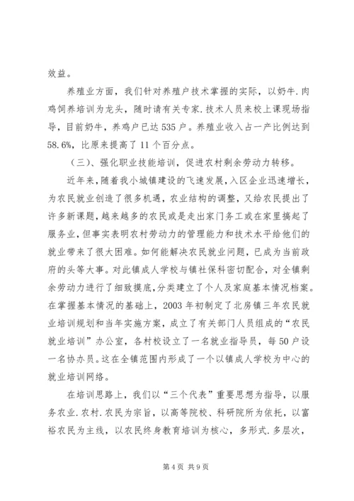 增强农民就业能力的培训情况汇报.docx