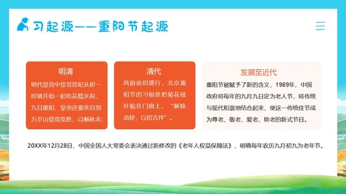 重阳节敬老爱老主题班会PPT课件