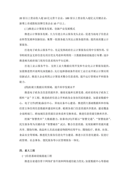 贵州省大数据产业发展规划方案纲要.docx