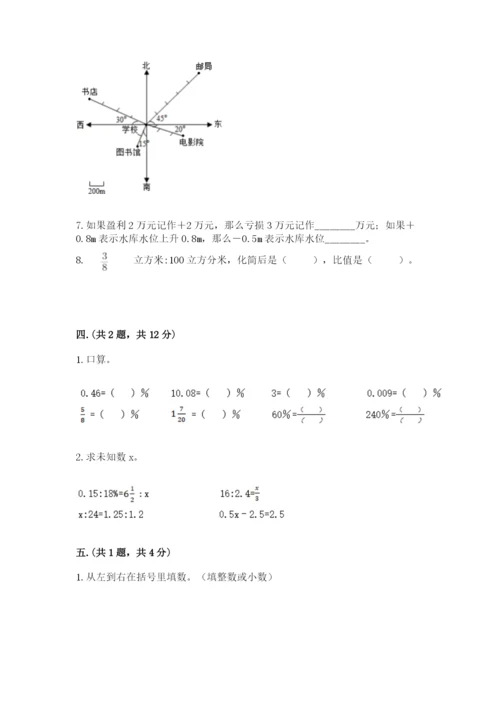 最新人教版小升初数学模拟试卷附参考答案（考试直接用）.docx