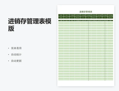 进销存管理表模版