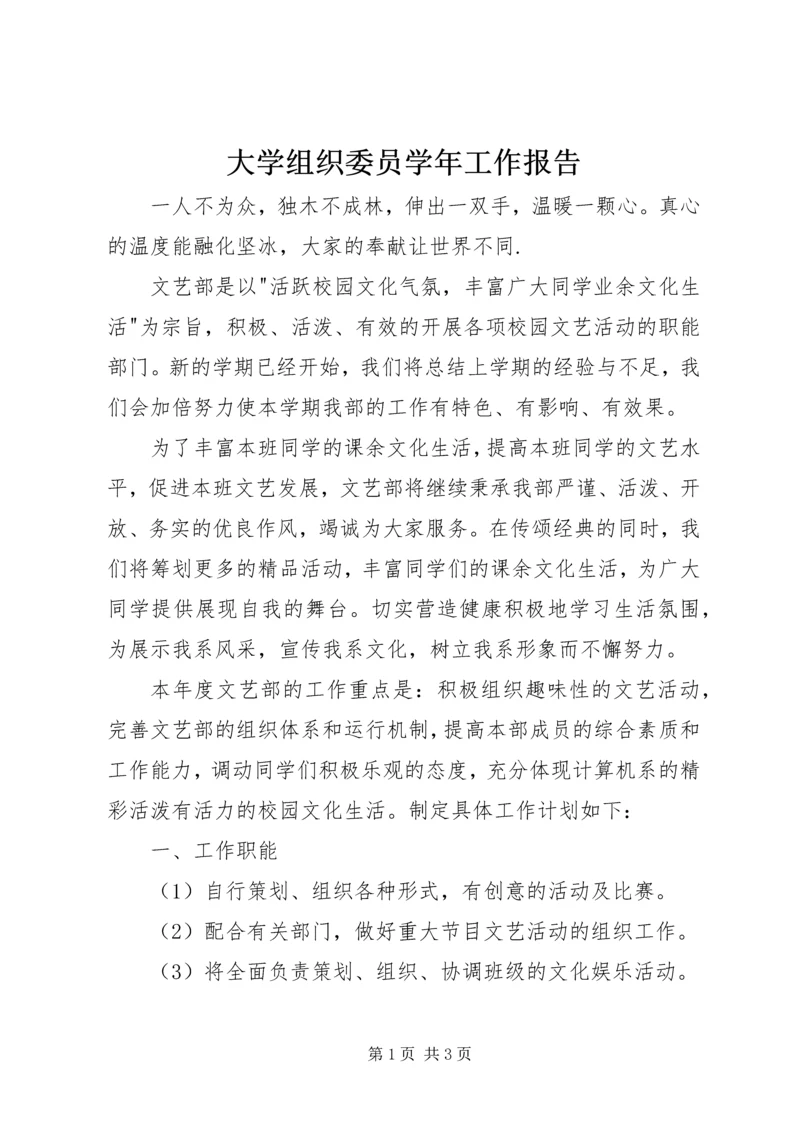 大学组织委员学年工作报告.docx